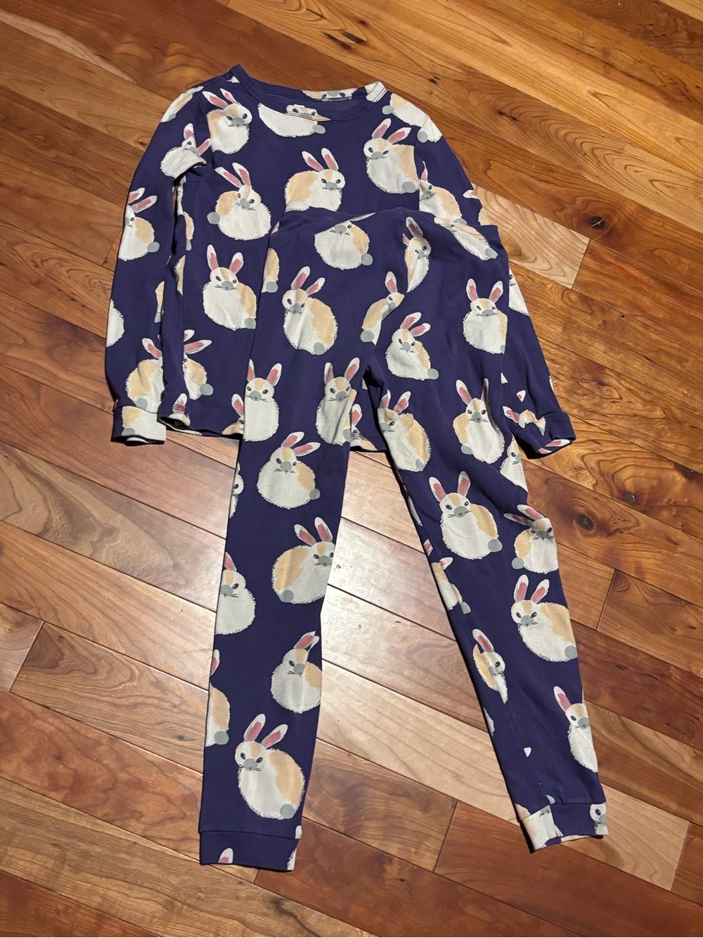 Tea Collection Purple Bunny Print Pajama Set